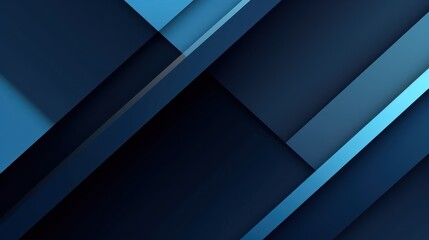 Poster - Abstract Geometric Pattern in Blue Tones