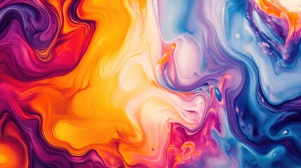 Poster - A vibrant abstract background featuring swirling colors and fluid shapes, creating a sense of movement and energy, perfect for artistic or creative projects.