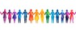 © Naput - People linking arms, creating a human chain, unity and support, watercolor style