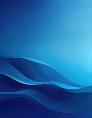 Poster - Abstract blue waves background