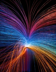 Poster - Rainbow light streaks