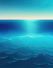 Wall Mural - Calm blue sea, peaceful sky