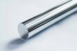 © Татьяна Евдокимова - Shiny titanium rod on a white background with a striking shadow, showcasing strength and durability with a polished, corrosion resistant surface
