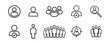 © Virdauso - People icon set line style. Perfect for group, team, organization, community, population, audience, member. Vector illustration