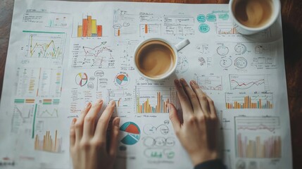 Poster - Business Strategy Plan with Data and Coffee