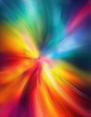 Wall Mural - Vibrant colors swirl in a burst.