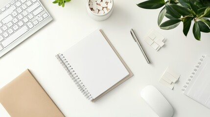 Poster - Sleek Minimalist Office Setup for Creative Work