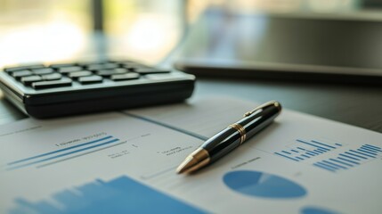 Poster - Financial Analysis with Charts and Documents