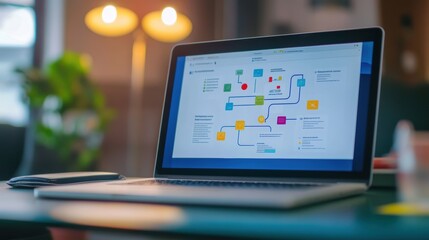 Poster - Strategic Planning Session with Flowcharts and Diagrams