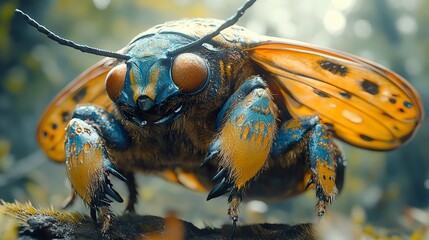 Sticker - A Detailed Look at a Colorful Beetle