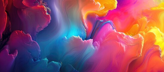 Wall Mural - A vibrant surreal abstract background image filled with rich colors