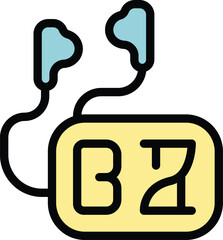 Sticker - This color icon of a business to consumer marketing campaign features a b2c symbol