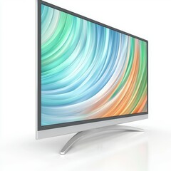 Poster - Modern Flatscreen Television on Isolated Background
