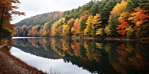 Sticker - autumn in the forest