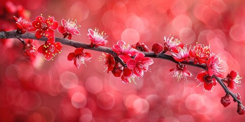 Canvas Print - pink cherry blossoms