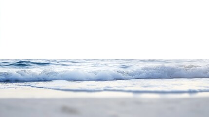 Sticker - Isolated background of a beach, blurred horizon, white backdrop