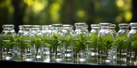 Canvas Print - bottles on a table