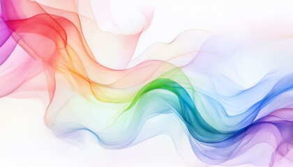 Fototapete - Abstract Colorful Smoke Waves in Gradient Spectrum. Abstract waves of colorful smoke on a white background, creative design concept. Abstract colorful smoke wave on white background.