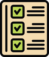 Poster - Simple checklist icon showing completed tasks, ideal for illustrating productivity, organization, or goal achievement
