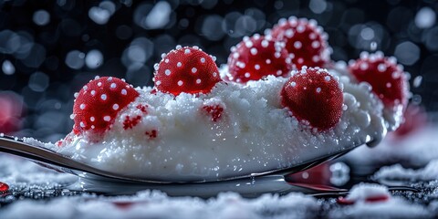 Wall Mural - red currant with snow