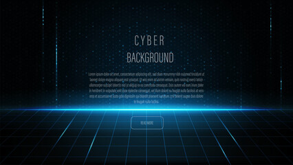 Poster - Abstract cyber background. Neon colors gradient background. Graphic concept for design.	
