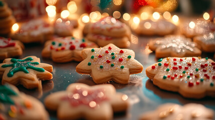 Celebrate National Cookie Day with colorful decorated cookies on a festive table setting