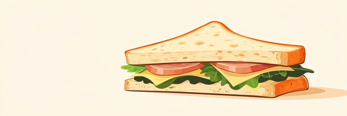 sandwich with ham and cheese