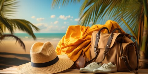 Wall Mural - person relaxing on the beach