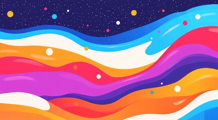 Wall Mural - Colorful wave background vector presentation design illustration