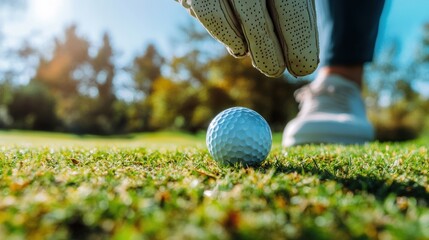 Golf ball on a tee