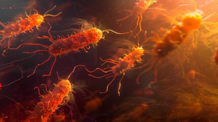 Poster - A close up of a bunch of red bugs