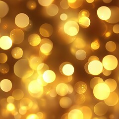 Wall Mural - golden bokeh lights background for festive design and celebrations..