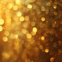 Wall Mural - golden bokeh background for festive and elegant design projects..