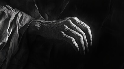 Poster - In black and white light, the focus shifts to the dynamics between dark and light areas