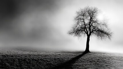 Poster - In black and white light, the focus shifts to the dynamics between dark and light areas