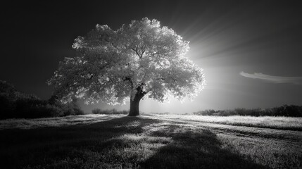 Poster - In black and white light, the lack of color enhances the focus on contrasts and textures