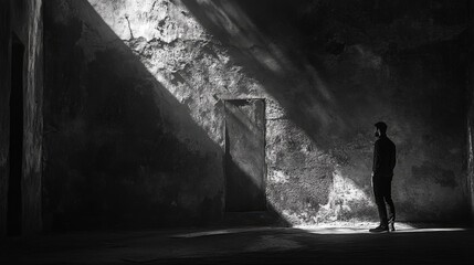 Poster - In black and white light, the lack of color enhances the focus on contrasts and textures