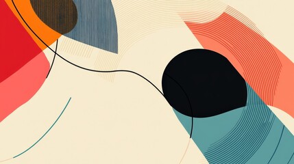 Poster - Minimalist Lines: Design an abstract background with a minimalist approach, featuring clean lines and simple shapes in a limited color scheme for a sleek and modern look.