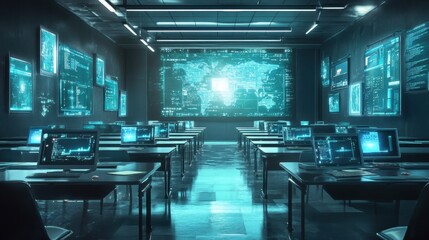 Poster - A classroom where students learn about the ethical use of technology in their education.