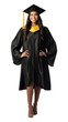 © Rawpixel.com - PNG A plain-looking graduate latino woman graduation portrait costume.