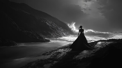 Poster - the elegance of black and white light lies in its ability to accentuate contrasts and details.