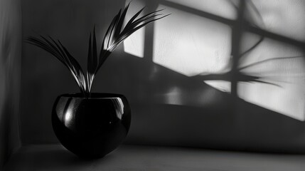 Poster - The interplay of black and white light captures the essence of contrast and form.