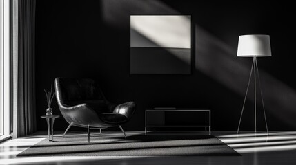 Poster - The interplay of black and white light offers a timeless aesthetic that accentuates contrasts and details.