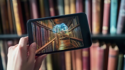 Poster - AR technology transforming traditional textbooks into interactive learning tools.