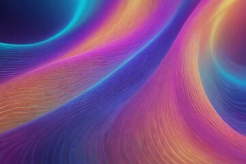 Wall Mural - A colorful, abstract line drawing with a rainbow of colors