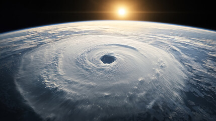 A hurricane viewed from space