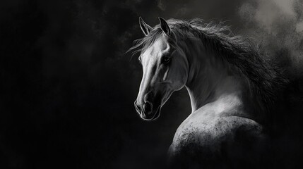 Poster - with black and white light, the visual impact is defined by the interplay of contrasts and textures