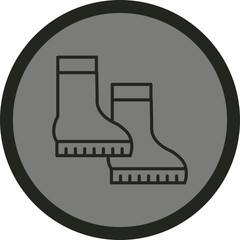 Sticker - Boots Vector Icon Design