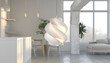 © Oleksiy - Stylish white pendant lamp in light room