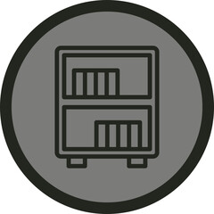 Poster - Bookcase Vector Icon Design